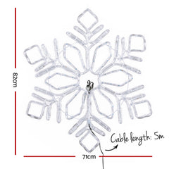 0.82M Christmas Lights 304 LED Snow Motif Light Decorations Jingle Jollys