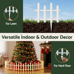 Jingle Jollys 3m Solar Christmas Fence Lights Outdoor Garden Path Decor Warm White 8pc