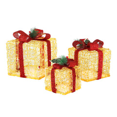 Jingle Jollys Christmas Lights Gift Box Set 3 PCS Set 48 LED Decorations