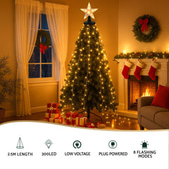 Jingle Jollys 2.5M Christmas Lights Waterfall String Light 300 LED Star Topper
