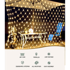 Jingle Jollys ChristmasLights? 4mx6m Net String Light 1000 LED Warm White
