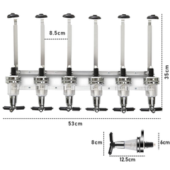 6 Bottle Bar Beverage Liquor Dispenser Alcohol Drink Shot Cabinet Professional Alcohol Dispenser Station Wall Mounted Wine Racks Cocktail Wine Holder
