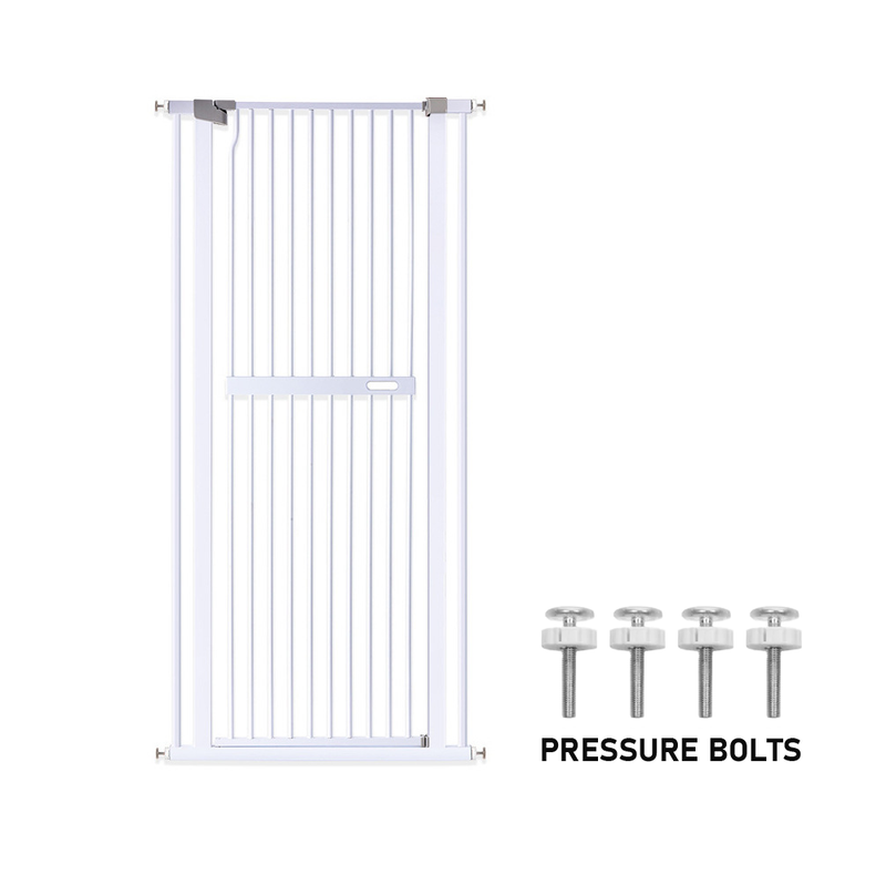 Extra Tall 150cm Baby Pet Security Gate Safety Gate Easy Fit Fence Two Way Opening No Drill Needed Extension Part Width of 10.5cm/21cm/32cm Optional