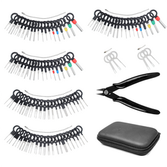 84pcs Terminal Removal Tool Kit Wire Connector Pin Remover Terminal Release Tool Kit Terminal Ejector Kit Multi-Use Car Repair Kit