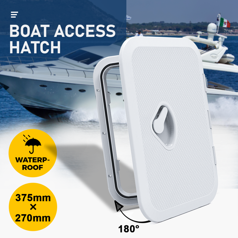 270x375mm Deck Access Hatch & Lid Marine Boat RV Caravan ABS Hatch White