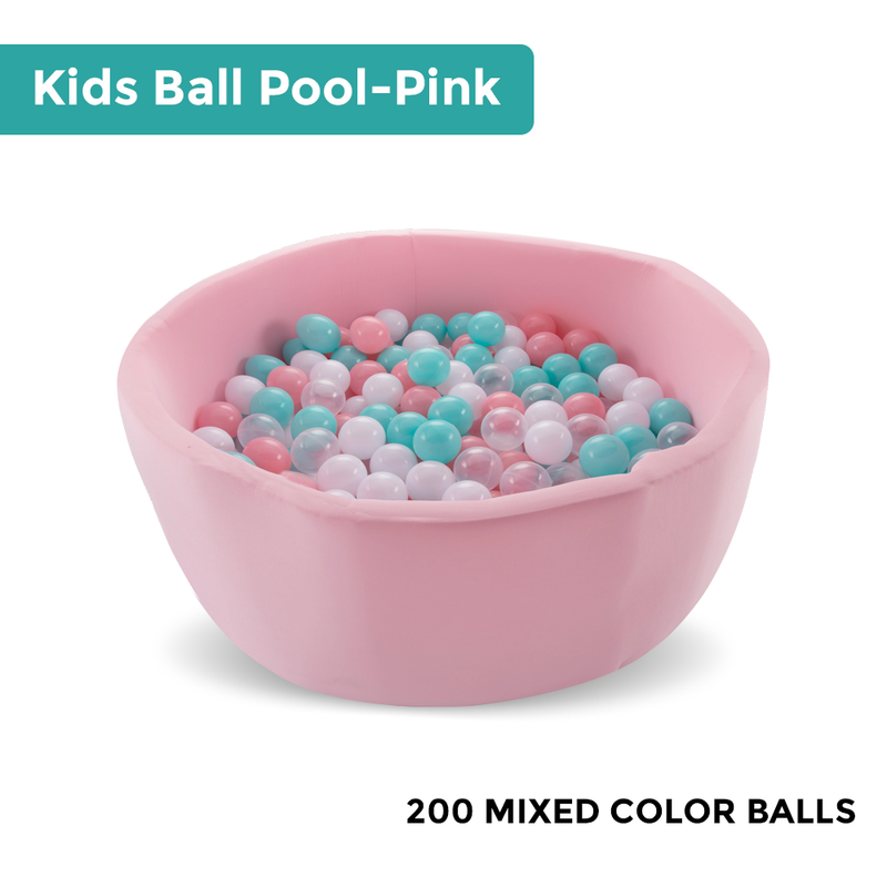 Kids Ocean Ball Play Pit Foam Pool Child Toy 90x30cm Pink