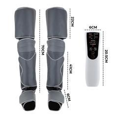 Electric Leg Massager with Air Compression for Circulаtiоn Rеlаxаtiоn Dark Gray