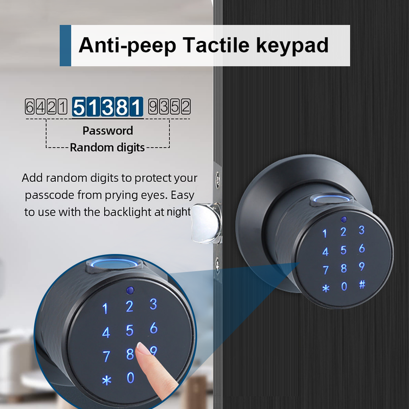 Keyless Smart Digital Code Door Lock Fingerprint Password Keypad