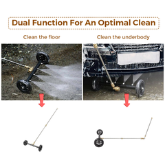 Alston Pressure Water Spray Car Undercarriage Cleaner Washer Max 4000PSI Chassis Washer Surface Cleaner 1/4 Quick Connector with Wands for Car Ground Cleaning