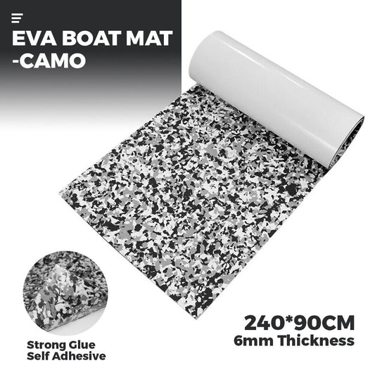 EVA Boat Flooring Mat Camo Foam Boat Decking Faux Teak Marine Mat Boat Carpet Sea Deck Marine Flooring for Motorboat RV Yacht Kayak Surfboard 240cmx90cm