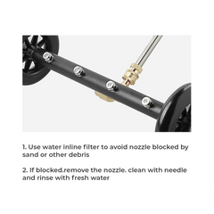Alston Pressure Water Spray Car Undercarriage Cleaner Washer Max 4000PSI Chassis Washer Surface Cleaner 1/4 Quick Connector with Wands for Car Ground Cleaning