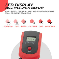 Fitness Spin Bike Exercise-Stationary Indoor Cycling Bike LED Display Workout Adjustable Flywheel Cycling Silent Belt Drive-100kg/220lbs Weight Capacity