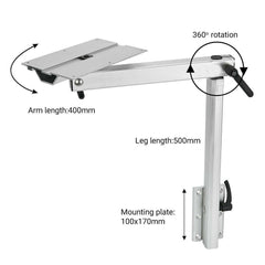 Adjustable RV Table Leg 360° Rotating Support Pedestal Table Leg RV Accessories, Detachable Aluminum Alloy Support Table Pedestal with Stepless Knob