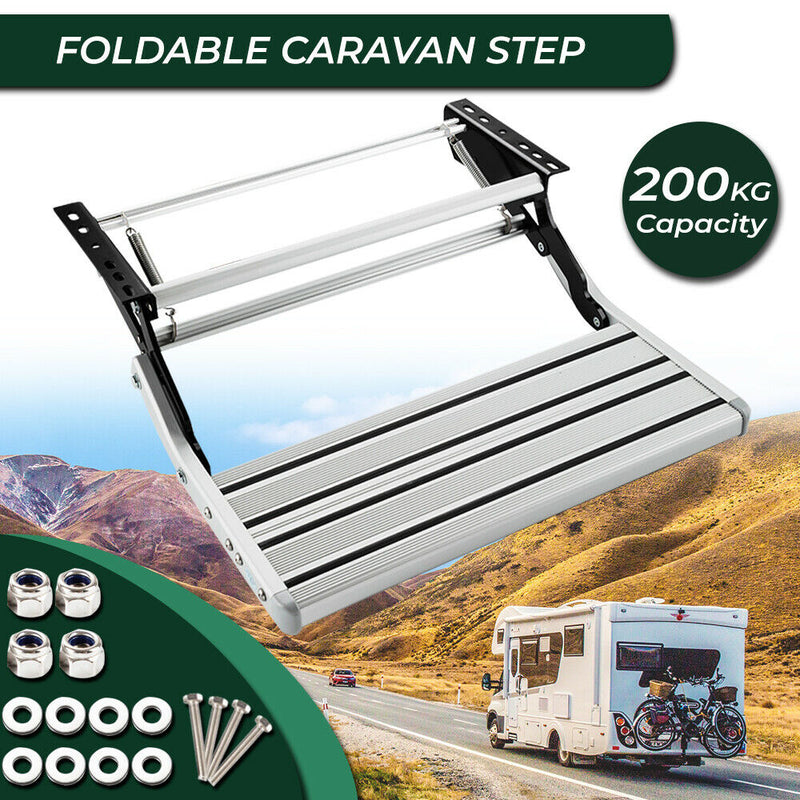Caravan Step Aluminium Pull Out Folding Caravan one Step Camper Trailer Motorhome RV