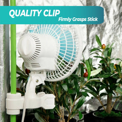 Portable 20W 2 Speed Hydroponic 6" Clip-on Fan 90 Degree Oscillating Clip Fan 230mm Auto Wave Grow Tent Pole Design Super quiet for Hydroponic