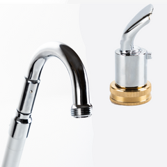 Stainless Steel Pressure Washer Gutter Cleaner Aluminium Alloy Water Fed Pole for Gutter Cleaning 180 Rotatable Nozzle Max 1.75m With Curved End