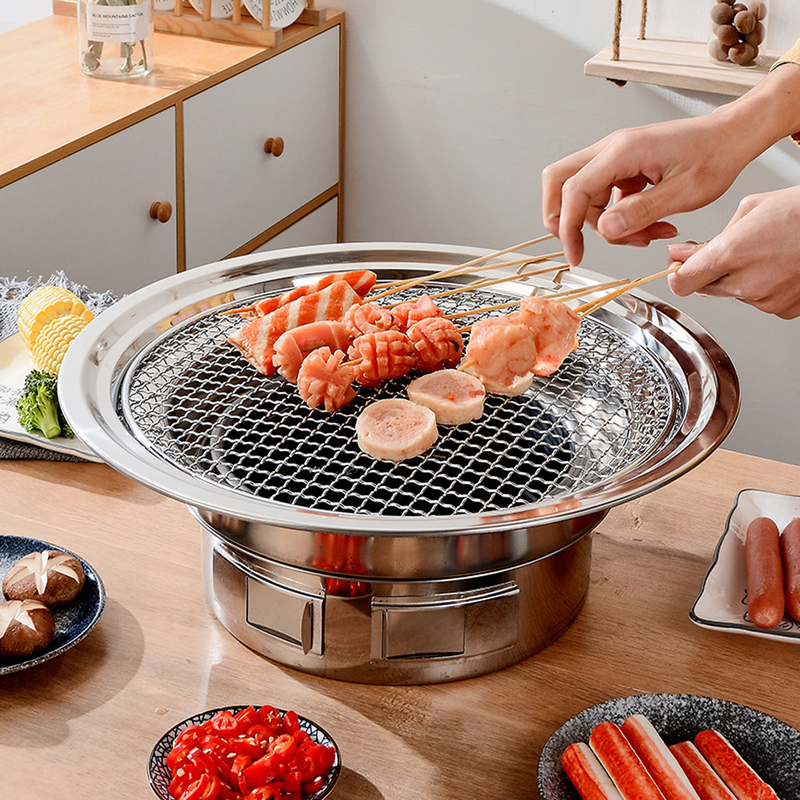 Portable Multifunctional Charcoal Barbecue Grill 13 Inch Korean BBQ