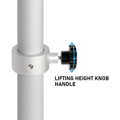 Table Pedestal Telescopic Furniture Leg 46-70cm Height Adjustable Easy Installation Detachable Aluminum Alloy Support for RV Boat Caravan Motorhome