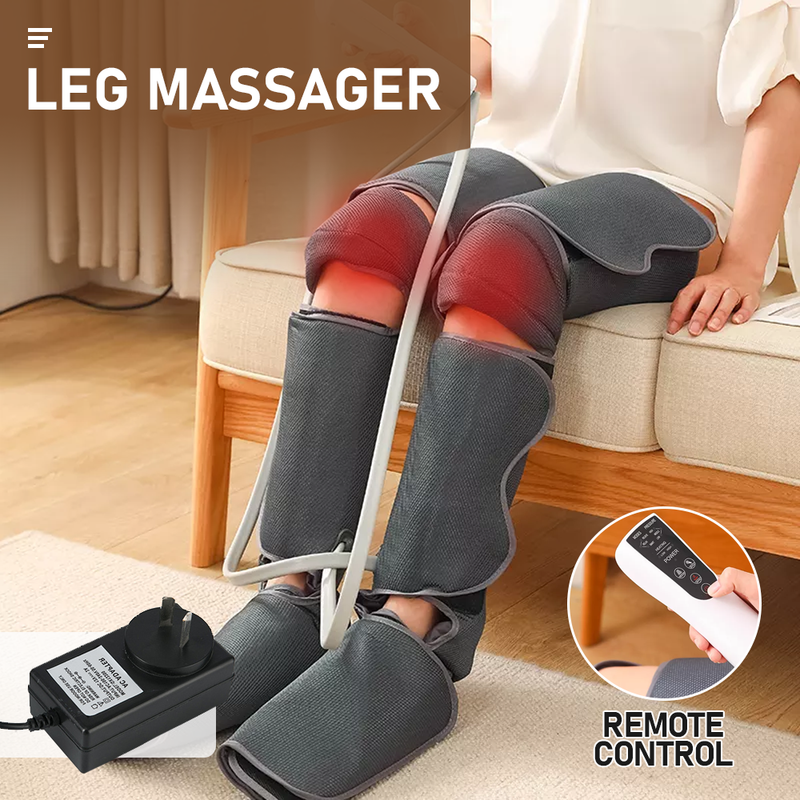 Electric Leg Massager with Air Compression for Circulаtiоn Rеlаxаtiоn Dark Gray