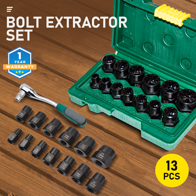13Piece Impact Bolt and Nut Remover Set
