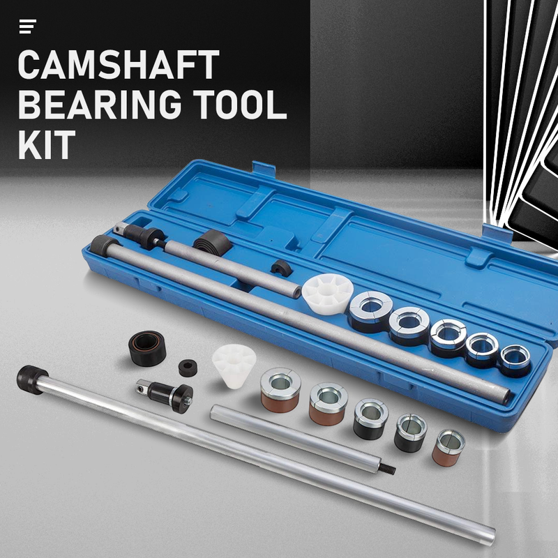 Cam Bearing Removal and Installation Tool Set Complete Camshaft Bearing Tool Kit with 1-1/8 to 2-2/3 Inch Adapters Covers Most Domestic and Import Vehicles