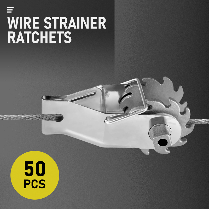 50 x Insulated Inline Cliplock  Wire Strainer Ratchet TENSIONER