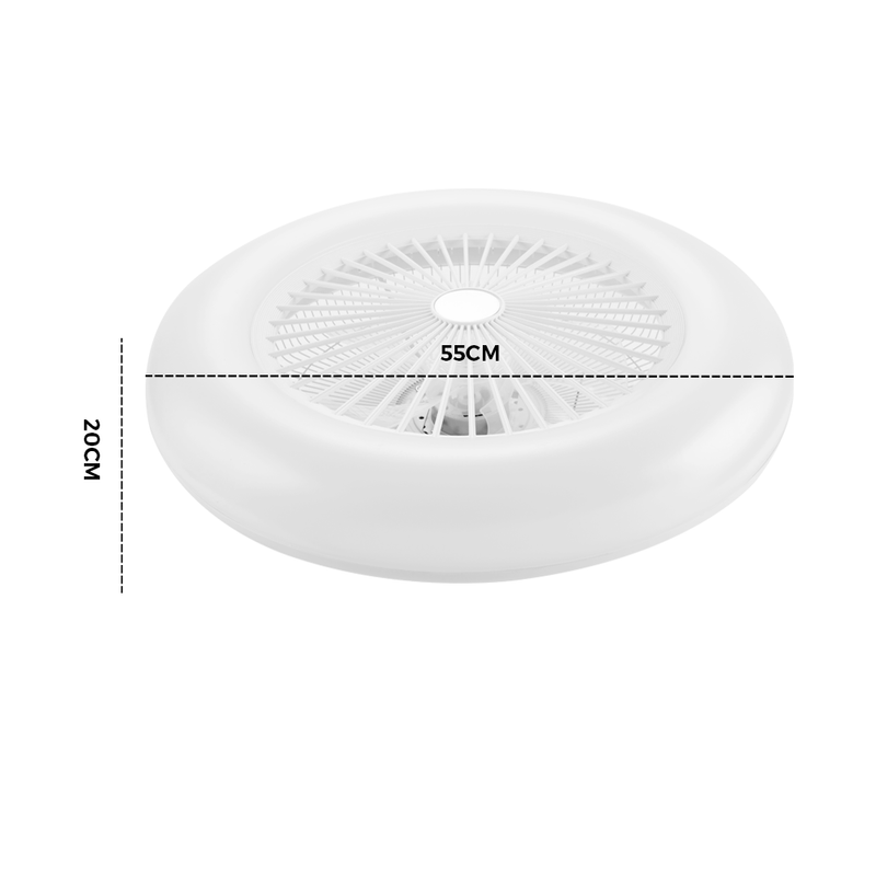 White LED Ceiling Fan Light Smart APP Remote Control
