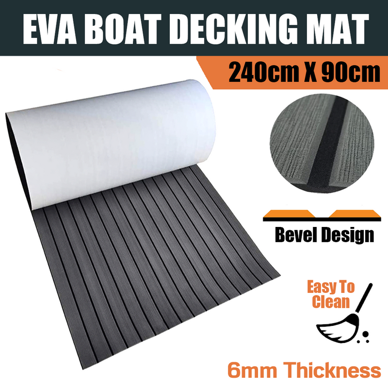 EVA Boat Teak Decking Flooring Mat Marine Yacht-Dark Grey