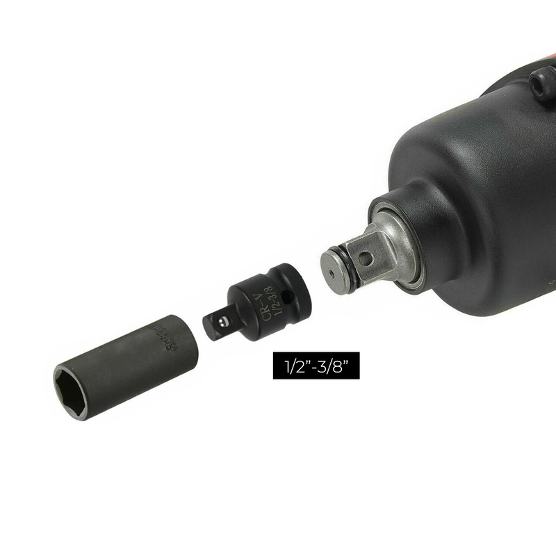 8pc Impact Socket Adaptor Set Driver Wrench Kit Reducer