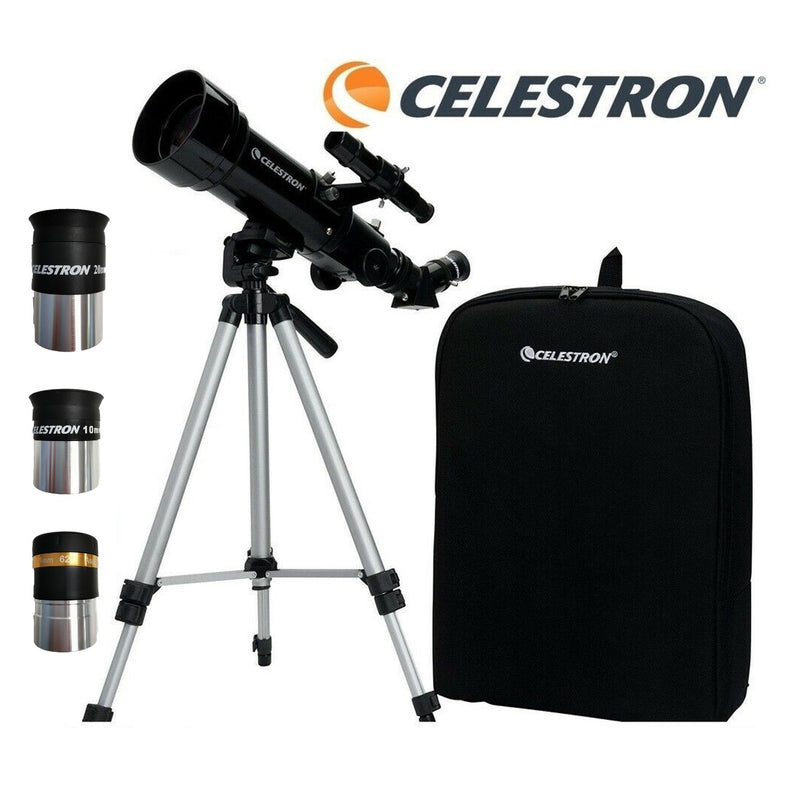 Celestron 70mm Travel Scope with Bonus Smartphone Adapter Portable Refractor Telescope Fully Coated Glass Optics Ideal Telescope for Beginners 70400