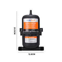 Seaflo Accumulator Tank Booster Pump 0.75L/25 OZ 125 PSI Easy Connect Ideal for RV Yachts RVs Agriculture Flow Control Pressurized Water Systems