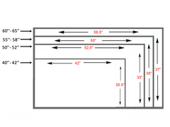 Dust-proof Outdoor TV Cover 60-65 Inch Flat Television Waterproof UV Resistant Protector, Built In Remote Controller Storage Pocket-XXL