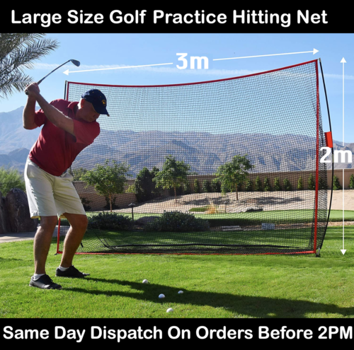 Golf Practice Hitting Net 2.1x3M/9.9x6.9FT Extra Large Golf Hitting Practice Net Golf Hitting Training Aids Net Heavy Duty Hitting Impact Netting Sports Netting Barrier Net with Carry Bag