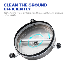 Alston 16.5 Inch High-Pressure Surface Cleaner Concrete Cleaner Driveway Cleaner 4000PSI-Stainless Steel with Quick Connector For Concrete Driveway
