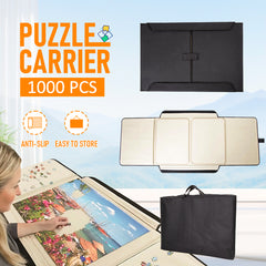Portable Jigsaw Puzzle Board Table Mat Puzzle Caddy Organizer Premium Puzzle Carrier for Travel and Storage with 2 Sorting Trays Non-Slip Surface 80x55cm