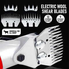 9 Teeth Blade Replacement Blade for Electric Sheep Shears Heavy duty Wool Animal Clipper Grooming Kit 6 Speed for Shearing Sheep Goats Cattle Farm Livestock Pet With