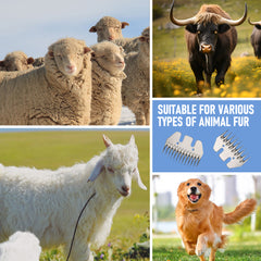 9 Teeth Blade Replacement Blade for Electric Sheep Shears Heavy duty Wool Animal Clipper Grooming Kit 6 Speed for Shearing Sheep Goats Cattle Farm Livestock Pet With