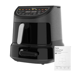Tourua 8.5L Dual Zone Air Fryer with 12-Inch Pizza Tray 2-in-1 Digital Air Fryer Pizza Maker 10 Presets Smart Finish Viewing Window 2100W