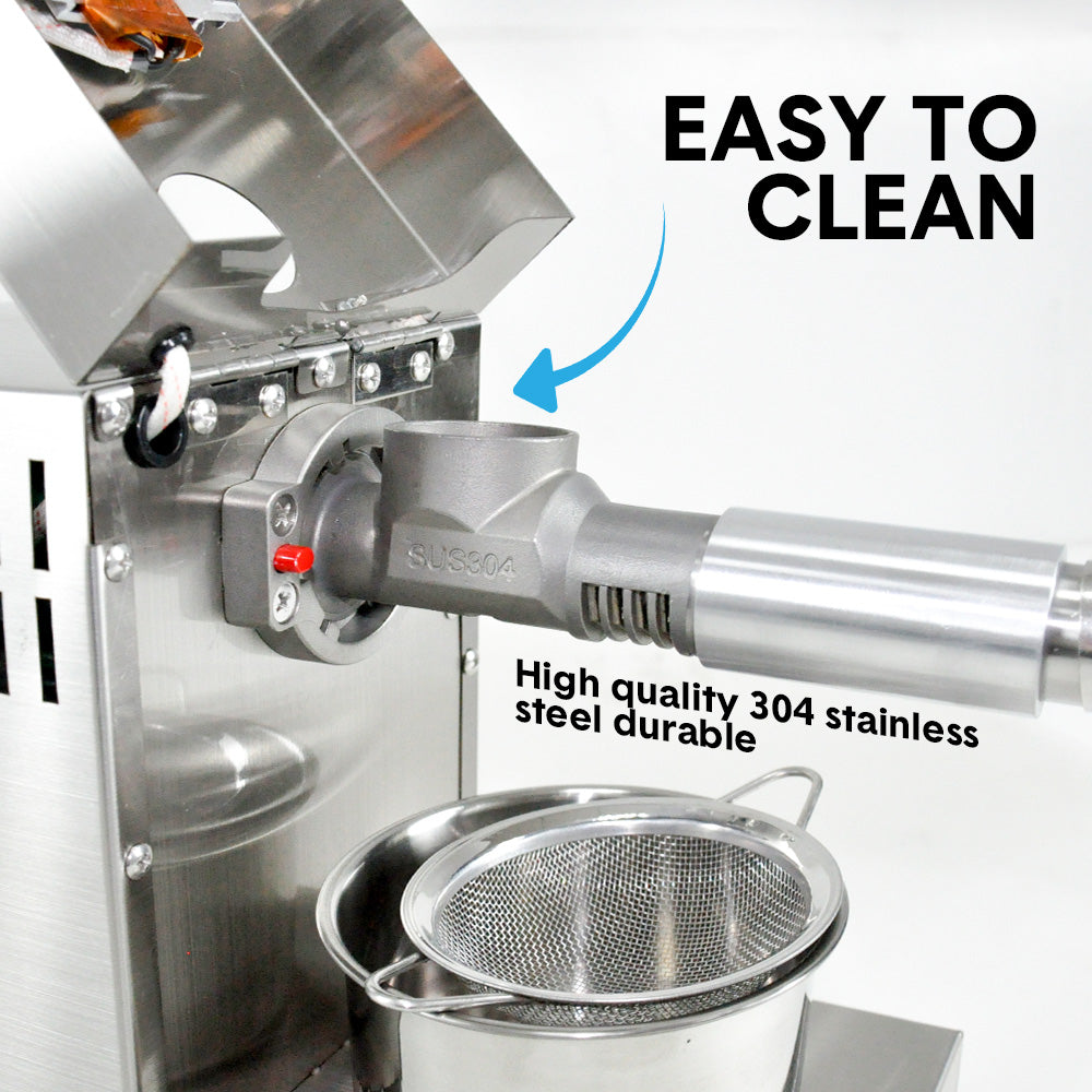 Intelligent Automatic 820W Oil Press Machine Oil Extraction Stainless Steel Oil Expeller Hot and Cold Oil Pressing Direct Current Machine Commercial Home
