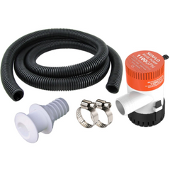 SEAFLO 1100GPH Bilge Pump Saltwater Vibrationless Silent Submersible 12V 3.5A, Snap-Lock Strainer, Anti-Airlock for Boats Trailers Caravah