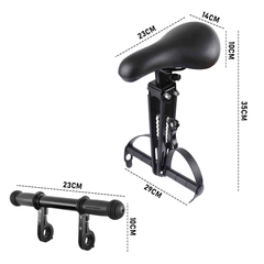 Child Bike Seat Handlebar Combos Front Mounted for Children Aged 2~5 Years Up to 22kg Fits Most Adult Modern Mountain Bikes Adjustable for Comfort