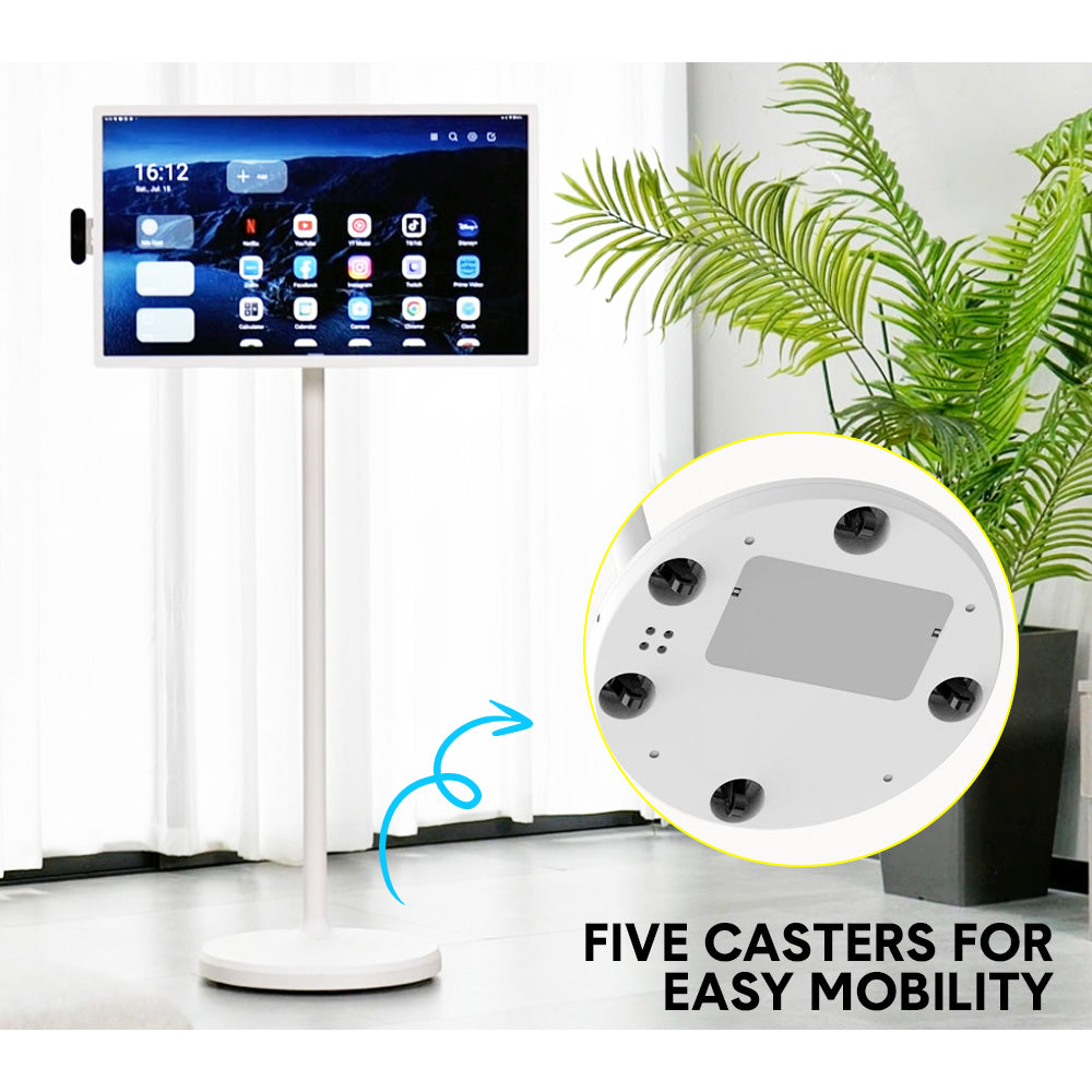 Alston Movable 32 Inch 1080P Smart Screen TV Rotatable In-cell Touch Screen Support Google Store Cast Screen with Built-in Battery HD Camera Android 12 8+128