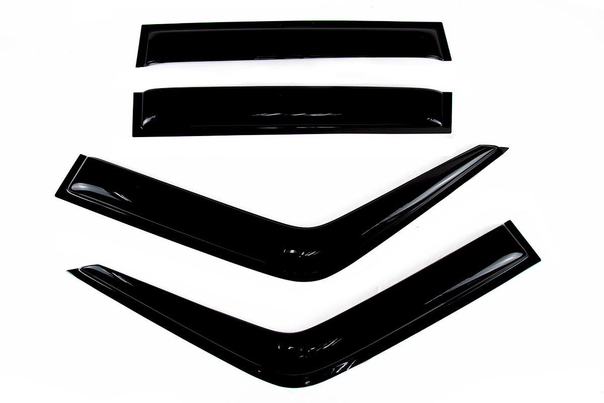 Weathershields Compatible for Toyota Landcruiser 70 76 78 79 Series 1992-2020 Car Window Visors Custom Fit Rain Proof Sun Wind Deflectors 4pcs