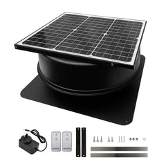 Solar Roof Fan Ventilation Exhaust Heat Extraction Panel Aluminum Alloy Blade