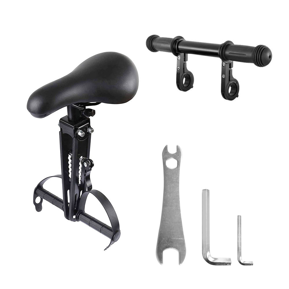 Child Bike Seat Handlebar Combos Front Mounted for Children Aged 2~5 Years Up to 22kg Fits Most Adult Modern Mountain Bikes Adjustable for Comfort