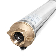 1HP 0.75KW 220V Stainless Steel Deep Well Water Pump Submersible Bore Pump Head Max 58M/70L Per Minute for Industrial Irrigation Livestock Home Use