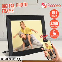 32GB Digital Picture Frame 10.1 Inch with 1280x800 Touch Screen Easy Setup Instantly Share Photos and Videos Unlimited Cloud Storage