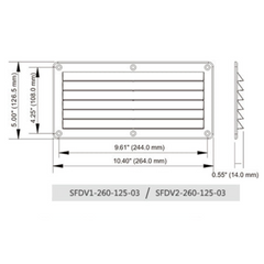 SEAFLO Dent Vent UV-Resistant ABS Cover for Minor RV or Marine Body Damage 10.4" x 5" Quick Cost-Effective Repair Solution