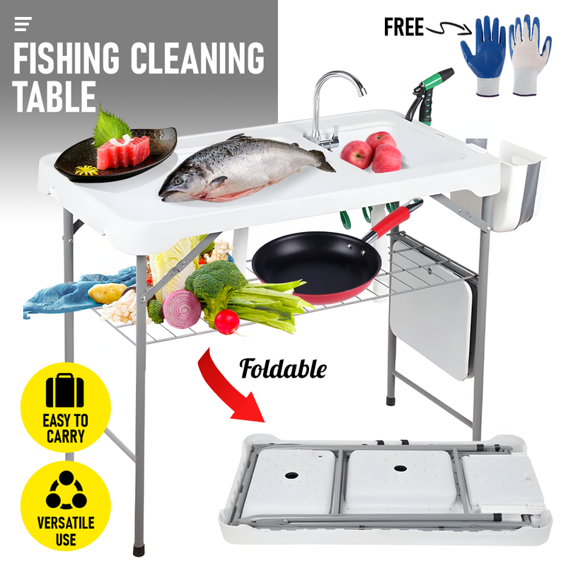 Fishing table with sink deals