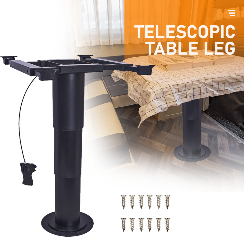 Telescopic Table Leg Height Adjustable Caravan Parts at YarraSupply
